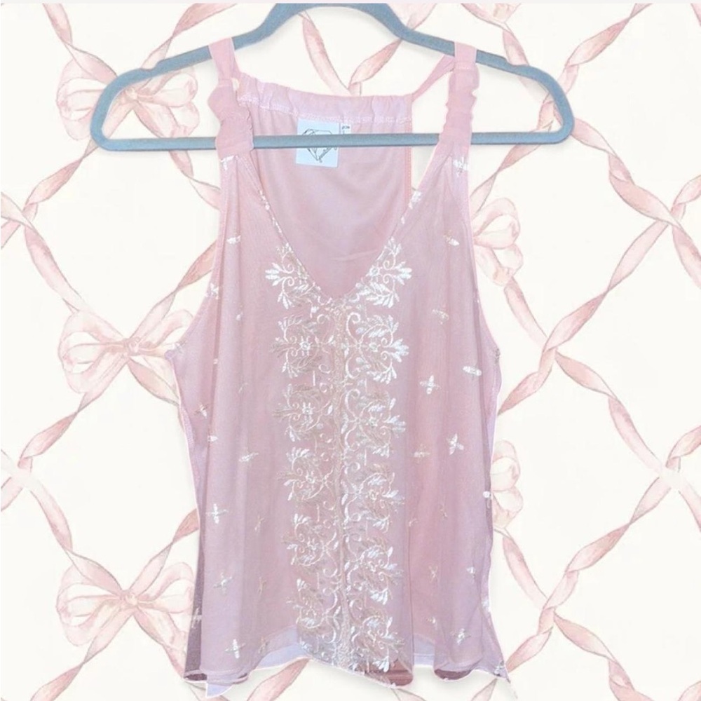 Janet Chung lace tank top